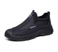 Generisch Zapatos de hombre Zapatillas de correr cómodas, suela suave, cómodas zapatillas para deslizarse dentro para el día a día y actividades al aire libre, Negro , 42 EU