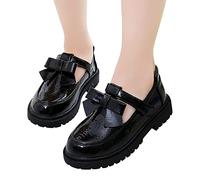 Generisch Zapatos de interior para niñas, zapatos escolares, zapatos de ballet de tacón bajo, cómodos zapatos para niños, zapatos de princesa, zapatos de fiesta, zapatos de Mary Jane zapatos de piel