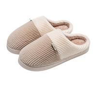 Generisch Zapatos de invierno cálidos para parejas con suela gruesa de goma para interiores y contra el embarazo Zapatos de mujer 43, caqui, 36 EU