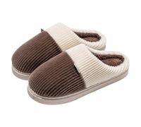 Generisch Zapatos de invierno cálidos para parejas con suela gruesa de goma para interiores y contra el embarazo Zapatos de mujer 43, café, 40 EU
