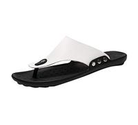 generisch Zapatos de invierno para hombre 42 Men Summer Roman Flip-Flop Beach Slipper Cómodas T-Strap-offener Zehen Zapatillas de estar por casa para hombre Zapatos de negocios 45, Blanco, 44 EU