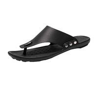 generisch Zapatos de invierno para hombre 42 Men Summer Roman Flip-Flop Beach Slipper Cómodas T-Strap-offener Zehen Zapatillas de estar por casa para hombre Zapatos de negocios 45, Negro , 42 EU