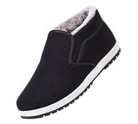 Generisch Zapatos de invierno para hombre sin cordones, botas de nieve cálidas, informales, vintage, antideslizantes, zapatillas deportivas, monocolor, zapatos de senderismo, clásicos, informales
