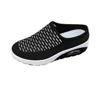 Generisch Zapatos de invierno para mujer 39 Cushion Pantuflas de espalda abierta Zapatos de senderismo de malla transpirable Sandalias Air Cushion Slip On Walking Zapatos de caminar al aire libre