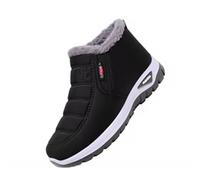 Generisch Zapatos de invierno para mujer, forrados, cálidos, impermeables, cómodos, planos, de felpa, zapatos térmicos, resistentes al desgaste, zapatos de ocio, zapatos de senderismo, antideslizantes