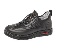 Generisch Zapatos de invierno para mujer, impermeables, de piel, antideslizantes, botas de invierno gruesas, botas bajas, suela suave, botas de nieve, cómodas botas de invierno, botas térmicas con