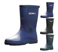 Generisch Zapatos de jardín impermeables para hombre, botas de verano, antideslizantes, impermeables, informales, de media altura, ligeras, monocromáticas, chanclas de media altura