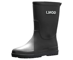 Generisch Zapatos de jardín impermeables para hombre, botas de verano, antideslizantes, impermeables, informales, de media altura, ligeras, monocromáticas, chanclas de media altura