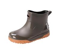Generisch Zapatos de lluvia para hombre, cómodos, ligeros, botas de goma de un solo color, antideslizantes, botas de lluvia para exteriores, zapatos descalzos, botas deportivas impermeables para