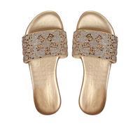 Generisch Zapatos de mujer 43 botines para mujer, de una línea, ligeros y cómodos, informales, zapatillas de playa, hormas para mujer, beige, 43 EU