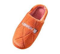 generisch Zapatos de mujer 43 pares anchos para mujer invierno interior hogar más terciopelo cálido grueso parte inferior antideslizante zapatillas de algodón zapatos de fútbol sala mujer, naranja, 37