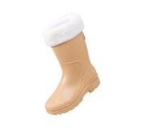 Generisch Zapatos de mujer B Ware Short Rain for Womens Ankle Rainboot Garden Boot Ladies Rubber Outside Work with Comfort Solid Shoes Damen, caqui, 41 EU