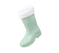 Generisch Zapatos de mujer B Ware Short Rain for Womens Ankle Rainboot Garden Boot Ladies Rubber Outside Work with Comfort Solid Shoes Damen, verde menta, 37 EU