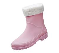 Generisch Zapatos de mujer de boda cortos para mujer, para el tobillo del arco iris, para jardín, botas de goma para el exterior, con comodidad, Rosa., 40 EU