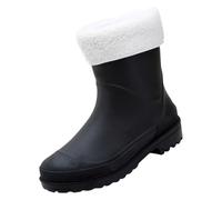 Generisch Zapatos de mujer de boda cortos para mujer, para el tobillo del arco iris, para jardín, botas de goma para el exterior, con comodidad, Negro , 36 EU