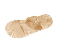 Generisch Zapatos de mujer de moda para el verano: cómodas sandalias de playa con banda elástica elegante tacón de cuña para mujeres conscientes del estilo, caqui, 42 EU Ancho