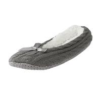 Generisch Zapatos de mujer para calcetines de piso cálidos -Calcetines interiores Terciopelo Algodón Pantuflas (Gris, 44)