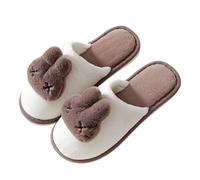 Generisch Zapatos de mujer que se pegan al barco dulce invierno grueso interior botas cálidas para parejas hombres y mujeres/zapatos de malla de invierno damas, café, 42 EU