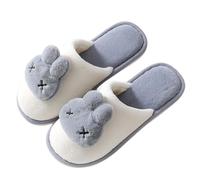 Generisch Zapatos de mujer que se pegan al barco dulce invierno grueso interior botas cálidas para parejas hombres y mujeres/zapatos de malla de invierno damas, gris, 44 EU