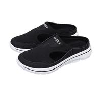 Generisch Zapatos de mujer Zapatos étnicos Casual Moda de verano Hueco Transpirable Tacón plano Suela suave Zapatos Casual Powerlifting Zapatos Mujer, Negro , 42 EU
