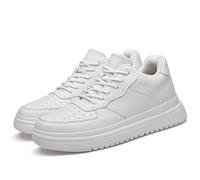 Generisch Zapatos de ocio para hombre con elevaciones, antideslizantes, transpirables, versátiles, ideales para el día a día, zapatillas deportivas de altura ajustable para hombres activos, Blanco, 43