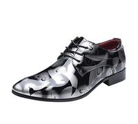 Generisch Zapatos de ocio para hombre de piel, zapatos de negocios, zapatos de trabajo, modernos, de encaje, zapatos de exterior, zapatos de alta calidad, ligeros, zapatos de boda, cómodos, gris, 46