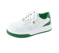 Generisch Zapatos de ocio para mujer, zapatos elegantes de piel, zapatos deportivos modernos, suela gruesa, impermeables, transpirables, para exteriores, ligeros, verde, 42 EU