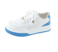 Generisch Zapatos de ocio para mujer, zapatos elegantes de piel, zapatos deportivos modernos, suela gruesa, impermeables, transpirables, para exteriores, ligeros, azul, 42 EU