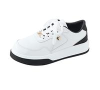 Generisch Zapatos de ocio para mujer, zapatos elegantes de piel, zapatos deportivos modernos, suela gruesa, impermeables, transpirables, para exteriores, ligeros, Negro , 37 EU