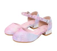 Generisch Zapatos de princesa para niñas, zapatos de tacón bajo, zapatos de noche, cómodos zapatos para niños, zapatos de ballet, zapatos de princesa, zapatos de bailarinas, zapatos de piel para niños
