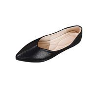 Generisch Zapatos de tacón bajo y punta puntiaguda para verano, comercio en el extranjero, tallas grandes, sin cordones, tacón bajo, cómodo, Negro , 40 EU