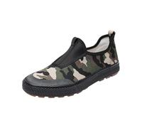 Generisch Zapatos de trabajo para hombre, ligeros, antideslizantes, ligeros, antideslizantes, ligeros, transpirables, para amantes de la calle, sin cordones, antideslizantes, camuflaje, 39 EU