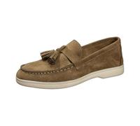 Generisch Zapatos de vela para mujer, planos, de ante, de un solo color, estilo retro, para caminar, con pies anchos, informales, para traje regional, caqui, 37 EU