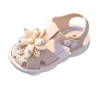 Generisch Zapatos de verano para bebé, niño pequeño, niñas, niños, zapatos de verano, princesa, trekking, zapatos brillantes, zapatos de verano, zapatos de playa, Sandlen B2 Beige, 22 EU