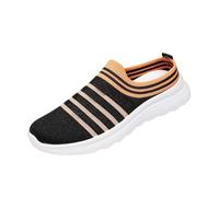 Generisch Zapatos de verano para mujer, cómodos, transpirables, cómodos zapatos de verano con suela suave, inserciones de malla en ajuste de gran tamaño, Negro , 40 EU
