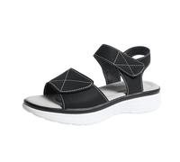 Generisch Zapatos de verano para mujer Llegada de sandalias planas de moda de talla grande para comercio extranjero, Negro , 41 EU