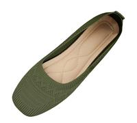 Generisch Zapatos de verano para mujer para diabéticos, zapatos anchos con malla transpirable, ancho ajustable, zapatos descalzos, elegantes y cómodos, suaves, largos, de pie, muy elásticos, verde, 40