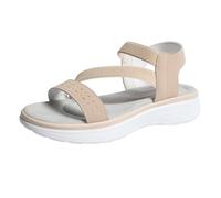 Generisch Zapatos de verano para mujer, sandalias cómodas para mujer, color beige, elegantes, abiertas, sandalias de verano, sandalias romanas, suelas suaves, sandalias de playa, zapatos informales