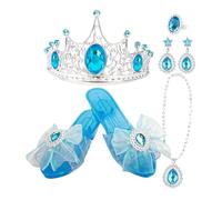 Generisch Zapatos de vestir para niñas | Tacones antideslizantes para juegos con pendientes | Zapatos infantiles para princesas | para collar pendientes, uso diario, interior, exterior, hogar