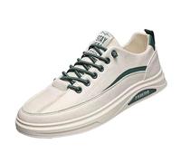 Generisch Zapatos deportivos blancos para hombre de cuero zapatos de correr de pies anchos zapatillas suaves y cómodas zapatos de entrenador elegantes y hermosos zapatos casuales transpirables zapatos