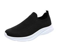 Generisch Zapatos deportivos de hombre Moda y simple patrón de color sólido malla transpirable Slip-on zapatos zapatos traseros abiertos para hombre, Blanco, 42 EU