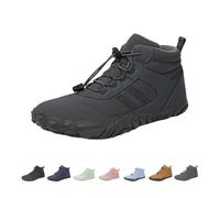Generisch Zapatos descalzos de invierno para hombre y mujer, impermeables, antideslizantes, con caja ancha para caminar, botas de nieve, gris, 36 EU