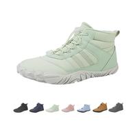 Generisch Zapatos descalzos de invierno para hombre y mujer, impermeables, antideslizantes, con caja ancha para caminar, botas de nieve, verde, 37 EU