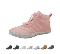 Generisch Zapatos descalzos de invierno para hombre y mujer, impermeables, antideslizantes, con caja ancha para caminar, botas de nieve, rosa, 36 EU