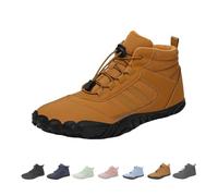 Generisch Zapatos descalzos de invierno para hombre y mujer, impermeables, antideslizantes, con caja ancha para caminar, botas de nieve, amarillo, 36 EU