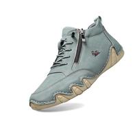 Generisch Zapatos descalzos para hombre, antideslizantes, para expertos en montaña, botas de ante para senderismo, impermeables, ergonómicas, ligeras, para aliviar el dolor, botines con cordones