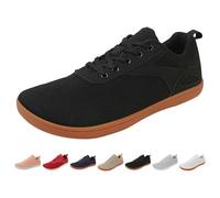 Generisch Zapatos descalzos para hombre y mujer, puntera ancha, minimalistas, ligeros, transpirables, zapatillas de fitness, para trail running, zapatillas de entrenamiento para exteriores, Negro