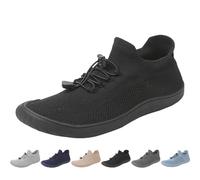 Generisch Zapatos descalzos para mujer y hombre, de punto, minimalistas, antideslizantes, para exteriores, para correr, caminar, cómodas, para mujer, transpirables, para entrenamiento, Negro , 46 EU