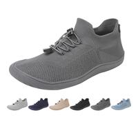 Generisch Zapatos descalzos para mujer y hombre, de punto, minimalistas, antideslizantes, para exteriores, para correr, caminar, cómodas, para mujer, transpirables, para entrenamiento, gris oscuro, 38
