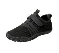 Generisch Zapatos descalzos para niños, minimalistas, con puntera ancha, zapatillas de natación, diseño de gotas cero, zapatos de agua, zapatos de trail running para niñas y niños, Negro , 37 EU